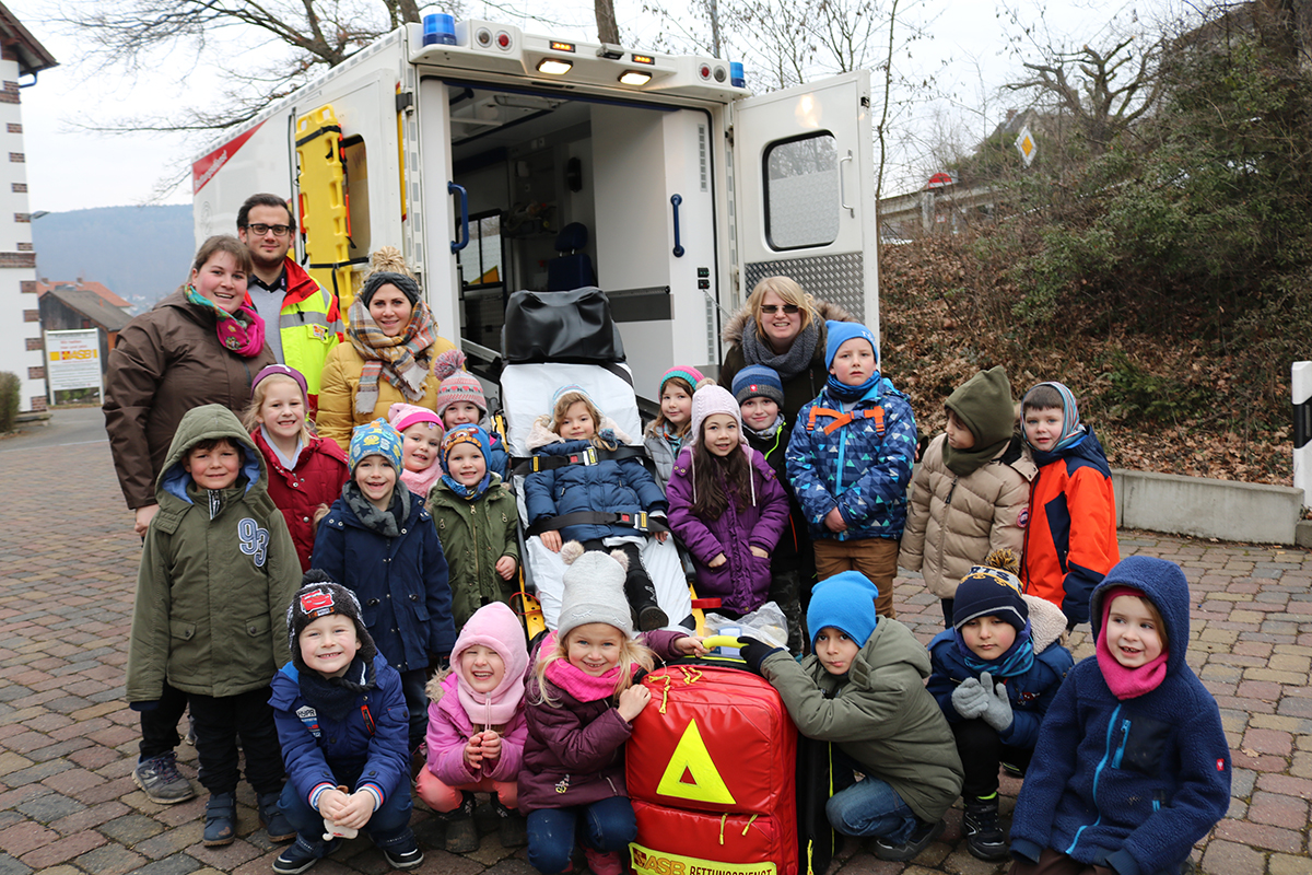 Blaulicht an der Rettungswache