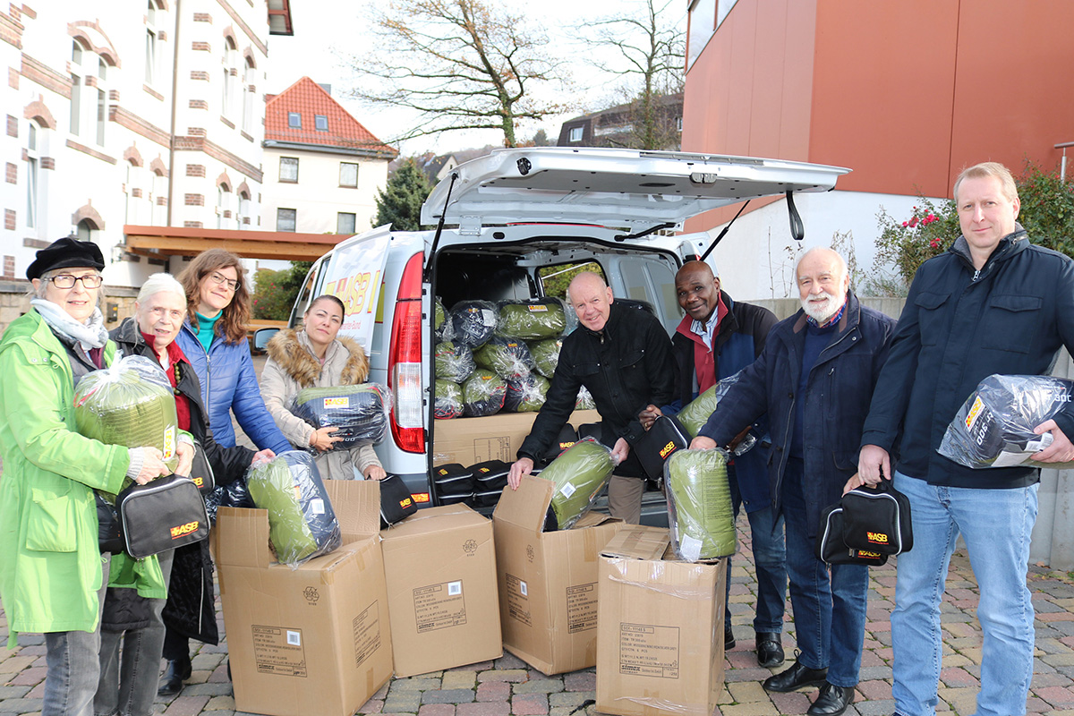 Schlafsäcke für Obdachlose